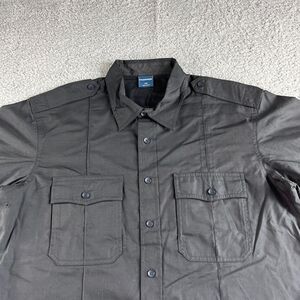 NEW Propper Shirt Mens Large Black Tactical Ripstop Duty Button Up Uniform F5336